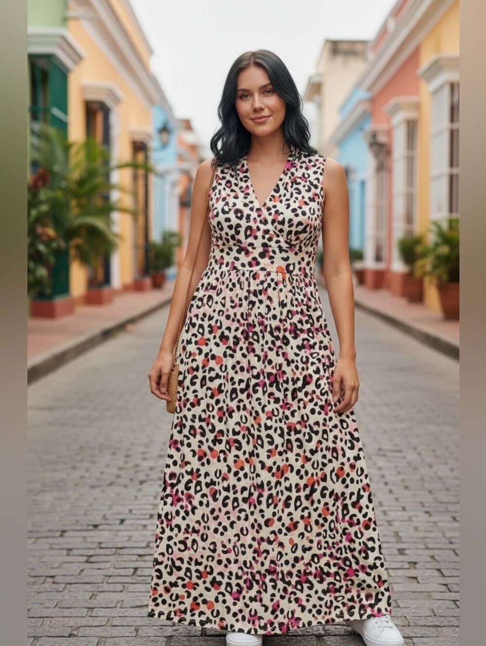 Chico's Vibrant Leopard Print Dress